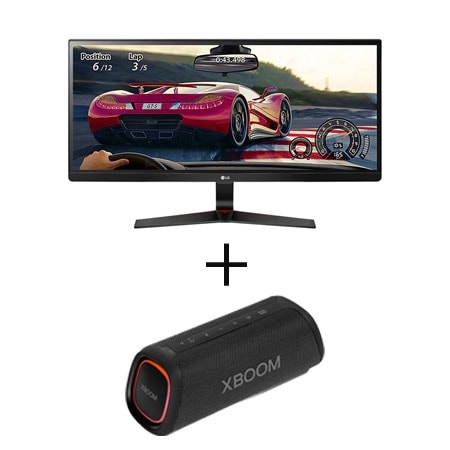 Combo Monitor LG Pro Gamer Ultrawide 29pol + Caixa de Som Portátil LG XBOOM Go XG5 - 29UM.XG5S