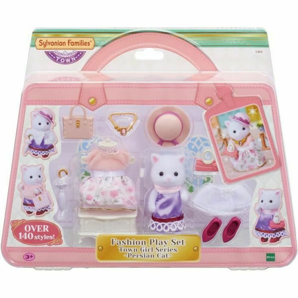 Conjunto de bonecas Sylvanian Families a mala da moda e gato persa irmã mais velha