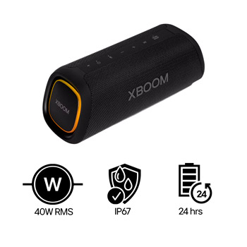 LG XBOOM XG7S Caixa de som Bluetooth portátil - IP67 e 24 horas de bateria - XG7S