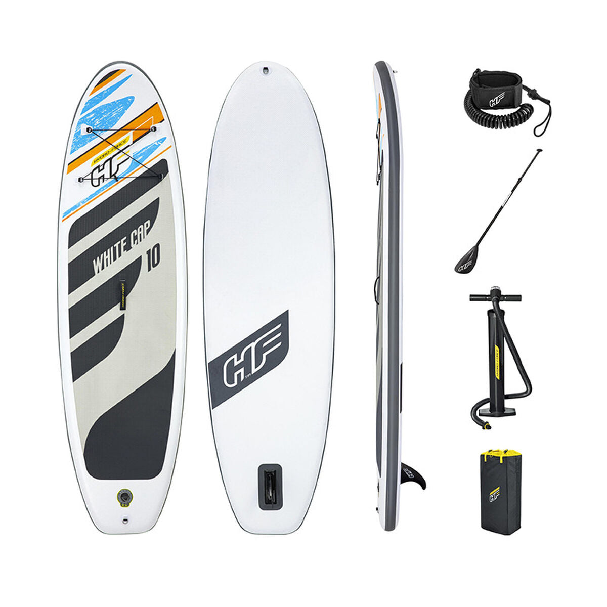Placa de surf de paddle inflável com acessórios Bestway Hydro-Force White 305 x 84 x 12 cm